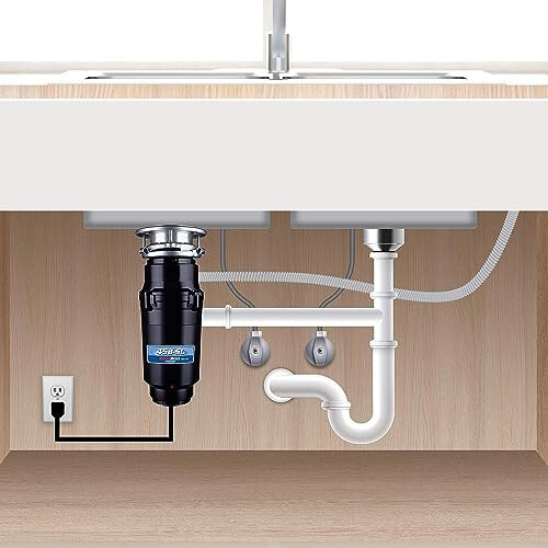 10-US-WM-458-SL-3B Garbage Disposal Anti-Jam Stainless Steel Food Waste Grinding - Picture 7 of 7