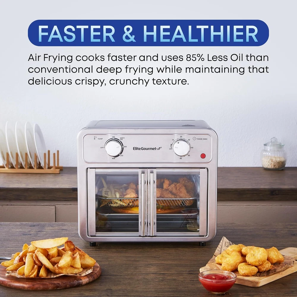 Air Fryer Oven Double French Doors Dehydrate Stainless Steel Programmable Home Air Fryer Oven Double French Doors Dehydrate Stainless Steel Programmable Home