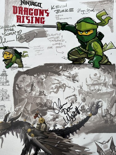 SDCC 2024 LEGO NINJAGO VOICE TALENT AUTOGRAPH POSTER 19”x13” POSTER LLYOD RARE - Picture 2 of 5