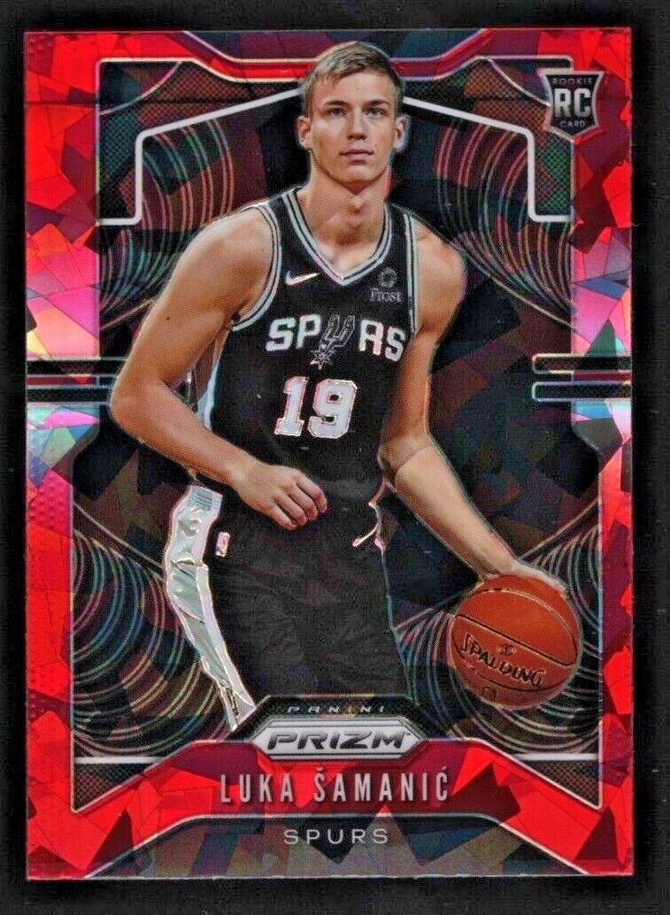 Luka Samanic 2019 Panini Prizm Red Ice RC Rookie Card # 265 New York Knicks