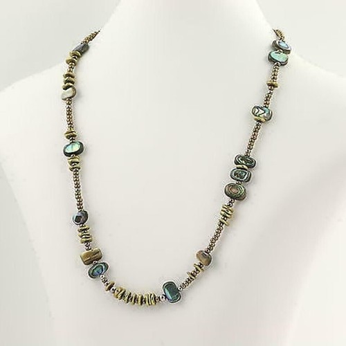 Collar Silpada Plata Esterlina 925 Latón Cáscara Semilla de Bronce Cuentas N1729 LINDO - Imagen 6 de 13
