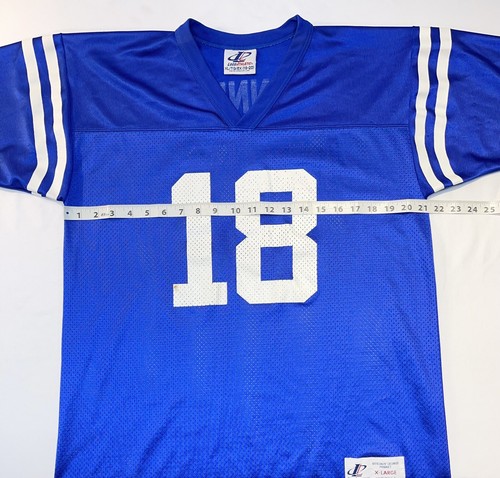Vintage 1990s Logo Athletic Indianapolis Colts Payton Manning Football Jersey XL - Picture 6 of 8