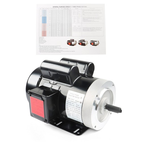 2HP 3450RPM General Purpose Motor 115/230V Electric Motor 56C Single Phase New - Picture 3 of 12