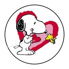 HAPPY VALENTINES DAY DOG AND BIRD ENVELOPE SEALS LABELS STICKERS PARTY FAVORS