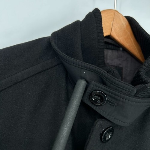 Hugo Boss Coat Mens 40 Black Wool Cashmere Coxtan 1 Single Breasted - Picture 4 of 10