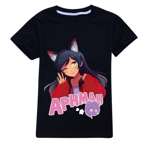Girls Aphmau Cartoon Print tshirt Anime Short Tops Summer Tees kids Casual shirt - Picture 16 of 43