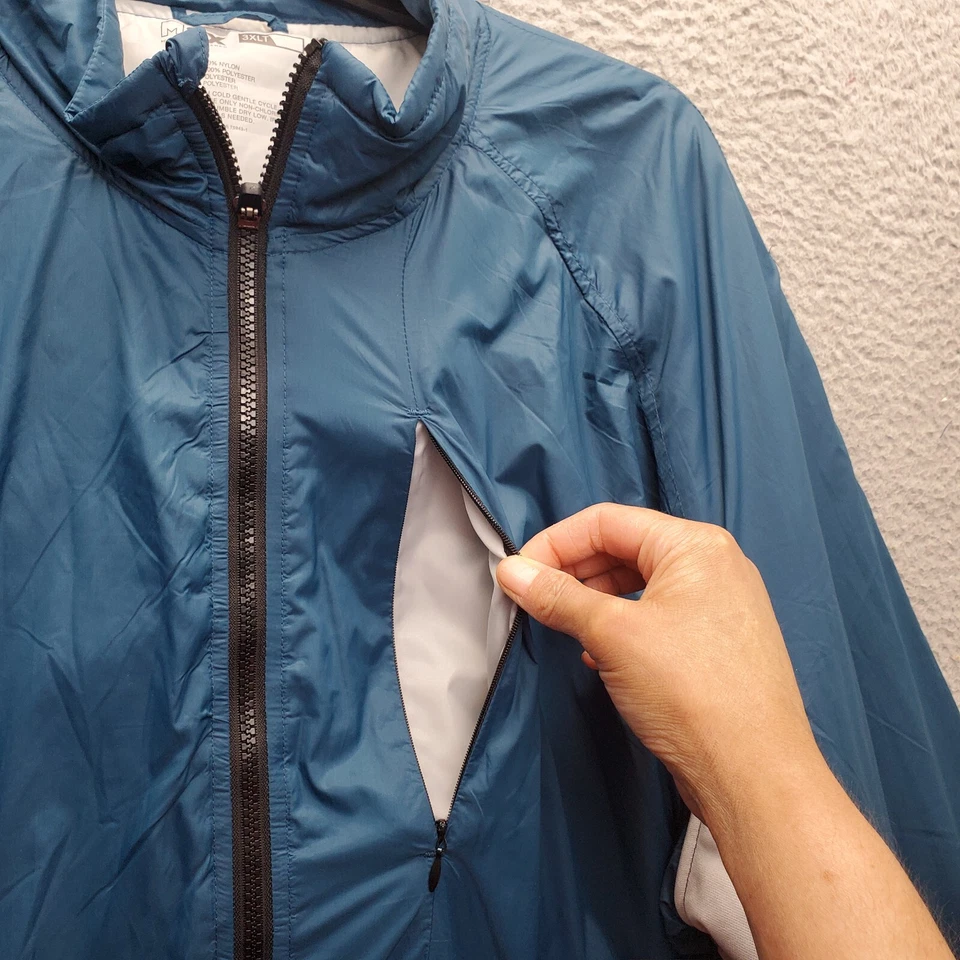 Chaqueta cortavientos MSX By Michael Strahan para hombre 3XLT multi nailon Softshell cremallera Foto 4 de 4