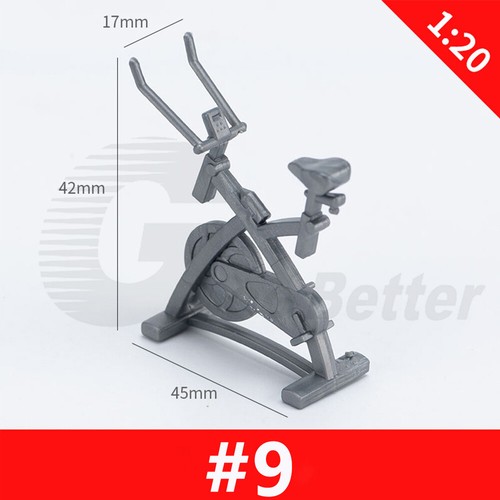 Miniature Model Plastic Fitness Equipment Gym Diorama Ornament Decor 1:25 1:20 - Picture 23 of 27