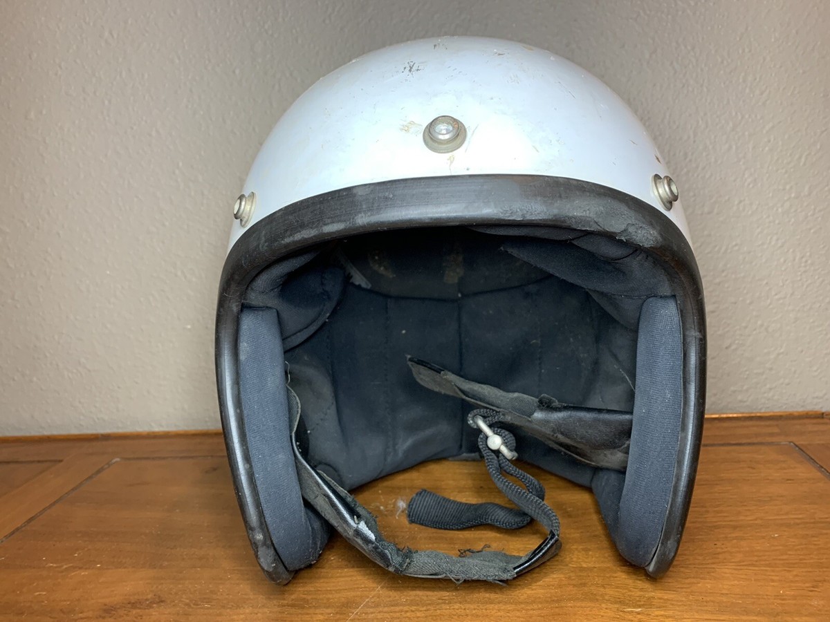 林業ヘルメット Vintage 1968 Snell Motor Cycle Helmet Model M-8 Size Xl Made