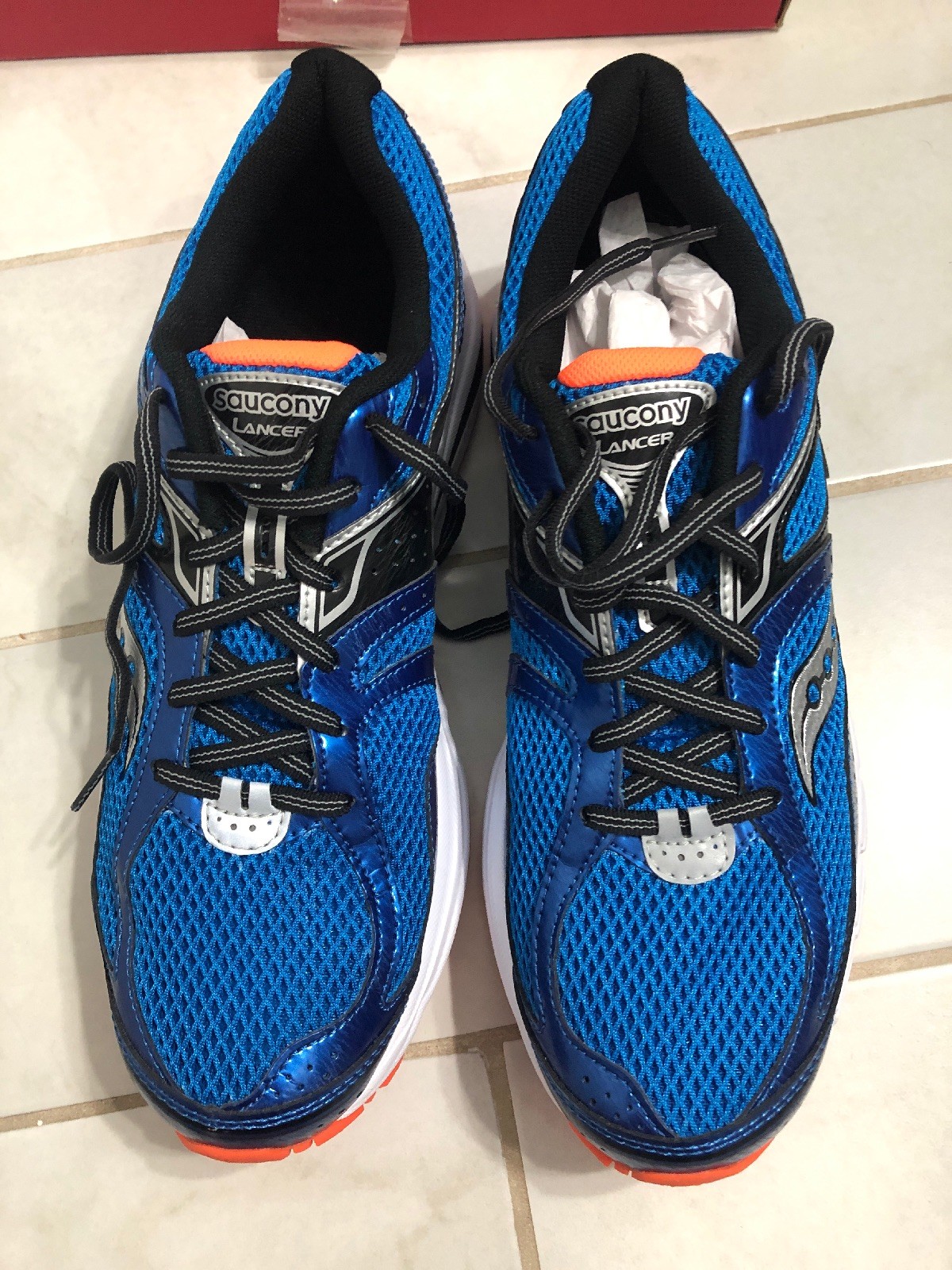 Saucony Progrid Lancer Mens Size 11.5 Royale / Black / Orange for sale online