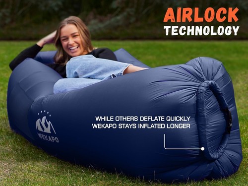 Inflatable Lounger Air Sofa Hammock-Portable,Water Proof& Anti-Air Leaking NEW - Picture 5 of 7