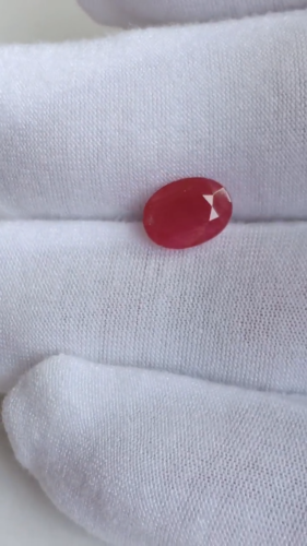 No Heat Ruby Oval Cut Earth Mine Unheated Untreated Loose Gemstone Certified 2Ct - Video 1 of 1