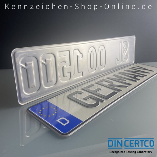 2 Kfz Kennzeichen 520x110mm Auto Kennzeichen Nummernschild DHL Versand - Bild 5 von 8