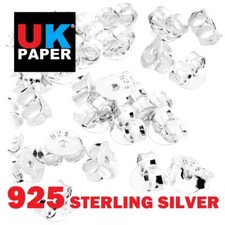 925 SOLID STERLING SILVER BUTTERFLY EARRING BACKS SCROLLS STOPPER 4 EAR STUD PIN