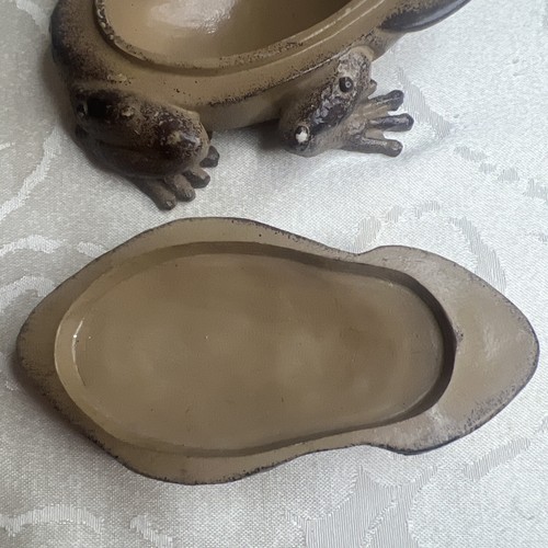 Ceramic Lusterware Frog Trinket Box Vintage - Picture 9 of 14