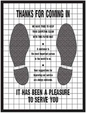 500x Car Floor Mats Plastic Coated Disposable Paper Protective Dealer Garage