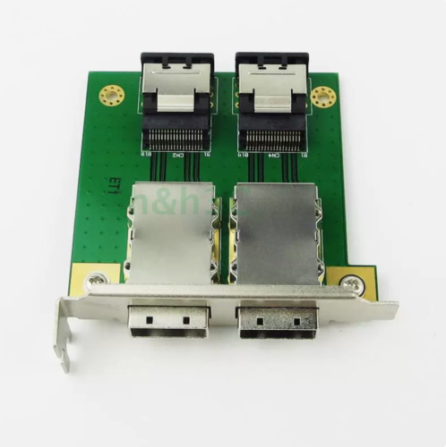 Dual port Internal SFF-8087 to External 8088 PCI mini SAS 26P Adapter SAS RAID - Picture 5 of 5