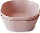 Square Dinnerware Bowls for Kids | Made in Denmark, Set of 2 (Blush)