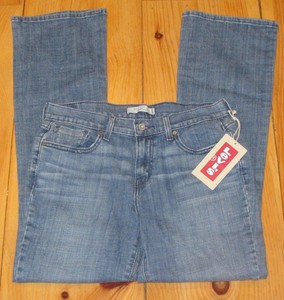 Levi-Womens-515-Jeans-Boot-Cut-Medium-Wash-Denim-Blue-Mid-Rise-Size-8L-8-Long