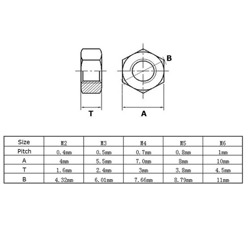 M3 M4 M5M6 Tornillo hexagonal Tuercas 6061 tuerca de tornillo de aluminio DIN934 - Imagen 10 de 10