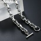Stainless Steel 18 20 24 26 in Toggle Necklace Cable Link Chain Necklace for Men