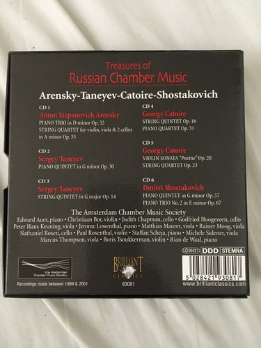 Russische Klassik 6 CDs Treasures of Russian Chamber Music - Bild 2 von 2