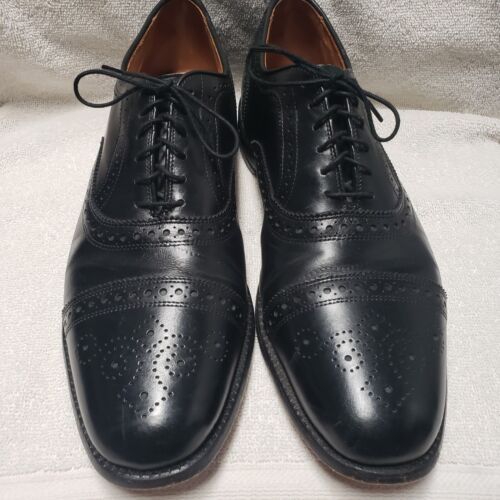 Allen Edmonds Dress Shoes Mens 11 M Rutland Wingtips Black Leather 42153 Oxford - Picture 6 of 14