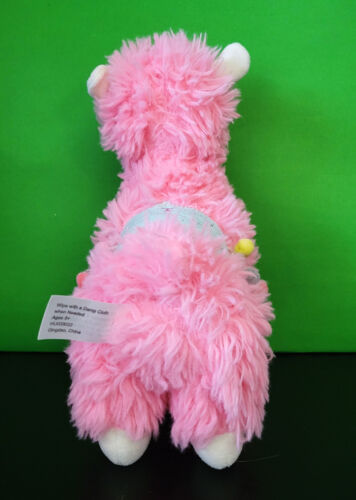 Cute & Cuddly 10" Standing Pink Llama Plush Stuffed Animal - Picture 4 of 5