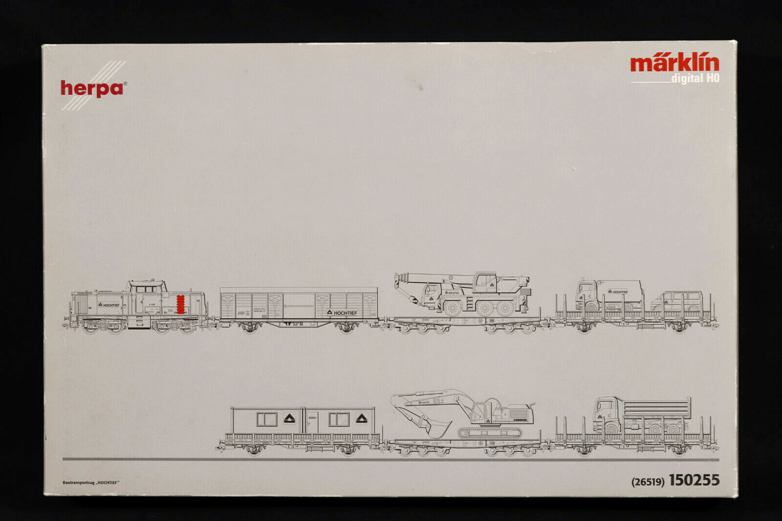 A3x MÄRKLIN H0 26519 150255 digital Zugset Lok BR 212 'Hochtief' der DB in OVP A3x MÄRKLIN H0 26519 150255 digital Zugset Lok BR 212 'Hochtief' der DB in OVP