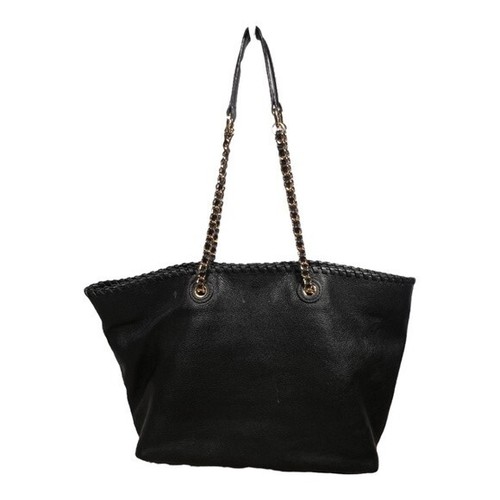 Tory Burch Women’s Bag Marion Tote with Gold Chain Black Pebbled Leather - Picture 7 of 8