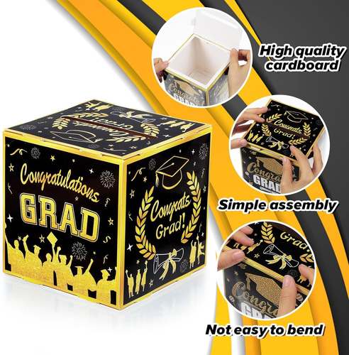 Class of 2025 Money Gift Box, Congrats Grad Graduation Gifts Money Box for Cash - Picture 4 of 7
