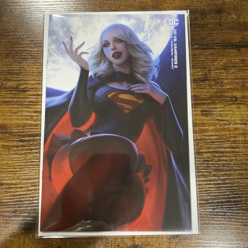 DC vs VAMPIRES #2 * NM+ * WARREN LOUW EXCLUSIVE SUPERGIRL MINIMAL TRADE VARIANT