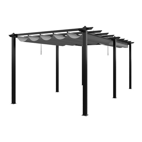Outdoor Aluminium Pergola Gazebo Patio Sun Shelter BBQ Garden Retractable Canopy - Picture 95 of 107