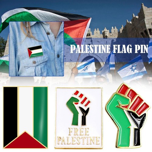 Pin Bandera Palestina Pin Bandera Palestina Solapa Mochila Sombrero Botón Brillo Esmalte A1B2 - Imagen 6 de 18