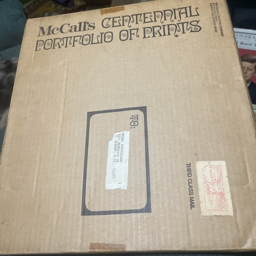 McCalls 1970 Centennial Portfolio Prints for 1870 Godey's Fashion Lot of 4 & Box - Picture 5 of 5