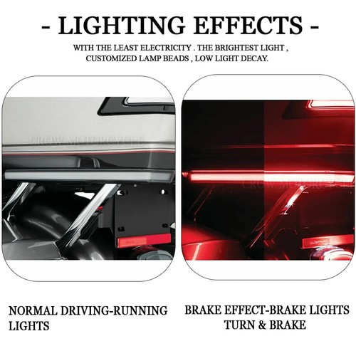 Pack Trunk Brake Tail & Side Light Fit FOR Harley FLHXS Street Glide Special 14- - Picture 3 of 10
