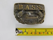 1990 B.A.S.S. BRASS BELT BUCKLE BASS ANGLERS SPORTSMAN SOCIETY