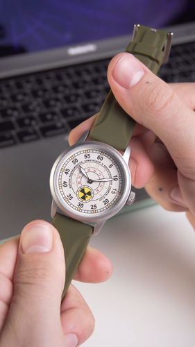 Soviet military mens watch ZiM "RKhBZ" Radiation chemical protection 1990s - Video 1 of 1