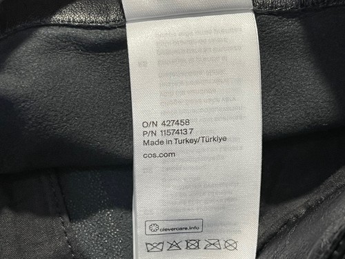 COS Womens Black Real Leather "Tailored Flared" Trousers Pants Size 36 - Picture 10 of 17