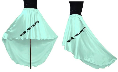 Satén Alto Bajo Baile de graduación Falda Asimétrica Faldas Uso Informal Talla Única S47 - Imagen 3 de 41
