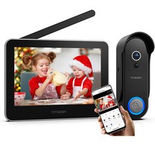 2MP Funk Video Türsprechanlage Türklingel Sprechanlage Drahtlos Touch Screen