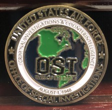United States Air Force Office Of Special Investigations Challenge Coin