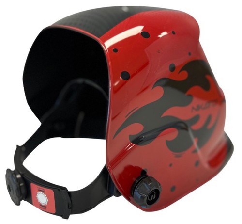 CASCO SALDATORE ROSSO/NERO Casco Saldatura Oscuratore Auto NIKATTO USA STOCK - Foto 4 di 6