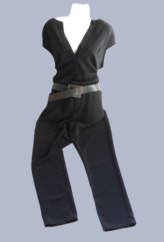 STREET ONE: Schwarzer Jumpsuit / Overall, Bindegürtel, Gr 38/40, NEU!!