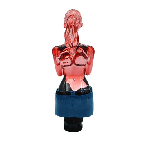 Red Transparent Half Naked Sexy Girl Car Manual Gear Shifter Lever Shift Knob - Picture 7 of 10