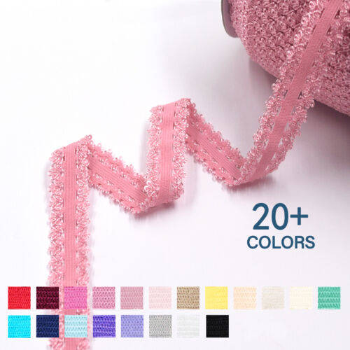 Picot Lace Trims Crown Loop Frilly Elastic Bands Lingerie Bra Making 2 5 10 Yard - Picture 7 of 46