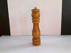 Vintage Classic 10-Inch Light Brown Wooden Pepper Mill - preowned 1960’s