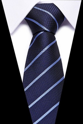 Men Slim Cotton Cravat Silk Necktie - Fashion Patterned Shiny Long Neckties 1pc - Picture 15 of 54