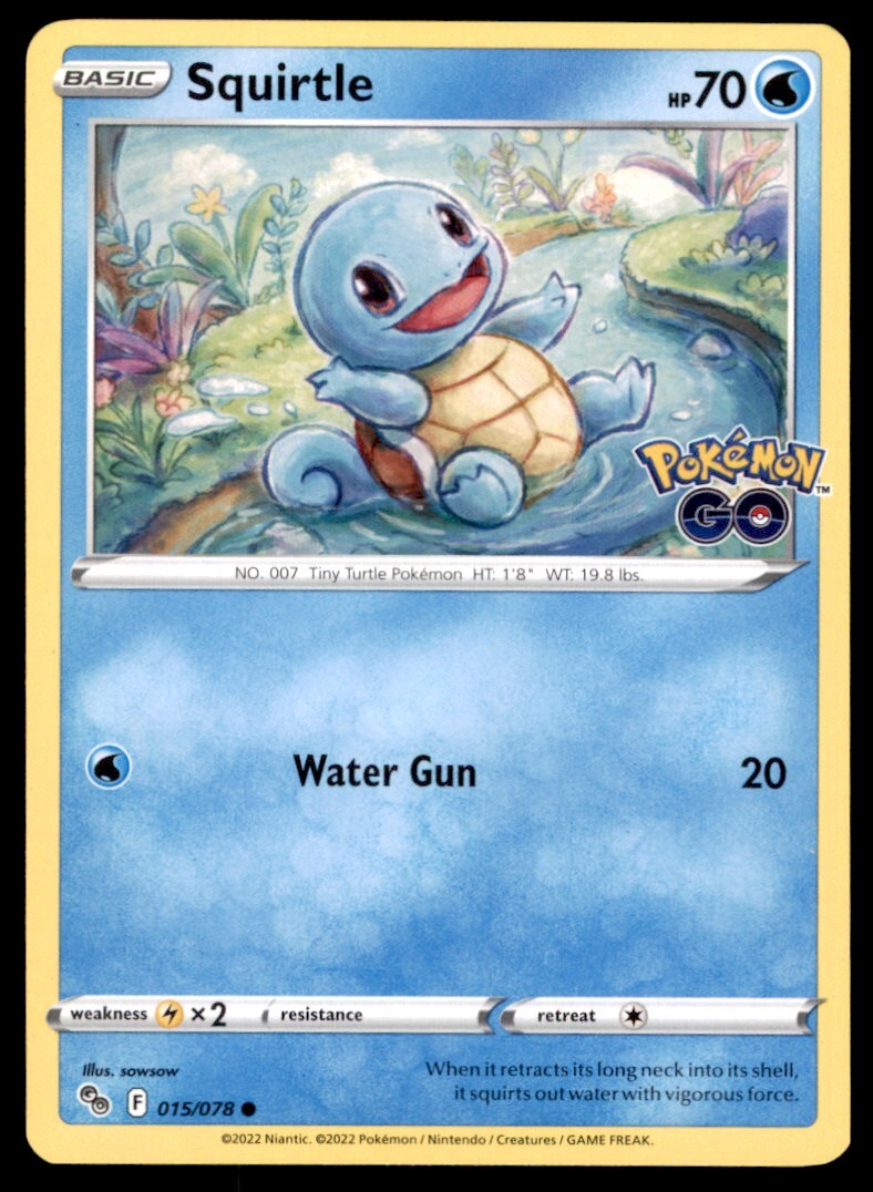 2022 Sword & Shield - Pokémon GO Squirtle Basic/Common #15 | eBay