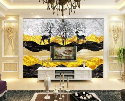 3D Branch Deer 12136NA Wallpaper Wall Mural Removable Self-adhesive Fay